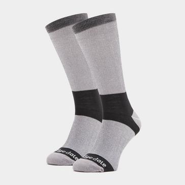 Grey Bridgedale Men's Base Layer Coolmax Liner Boot Socks (2 Pair)