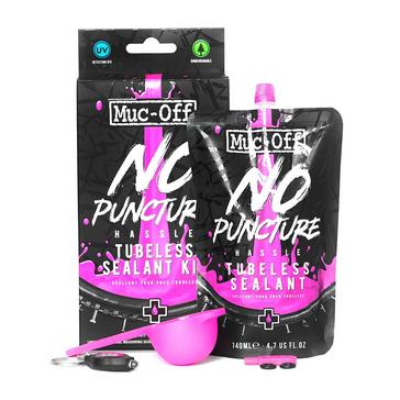 black Muc Off No Puncture Hassle Tubeless Sealant (140ml Kit)