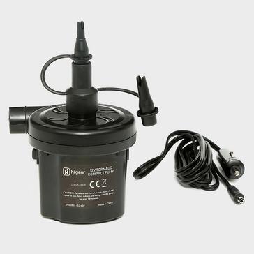 Black HI-GEAR 12V Tornado Compact Pump