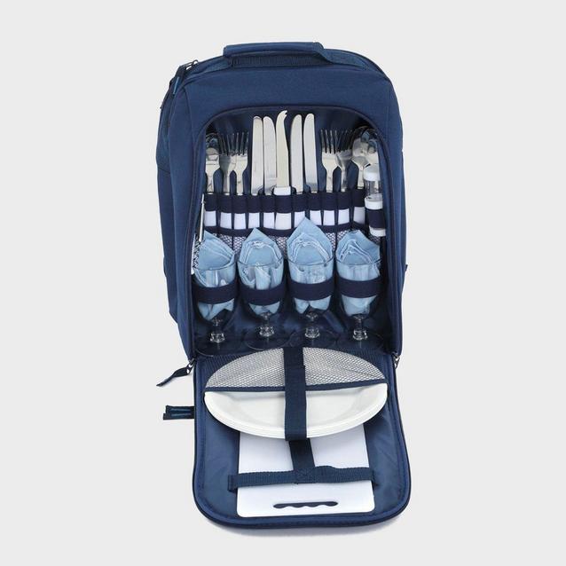 Polyester Picnic Backpack , Service for 4