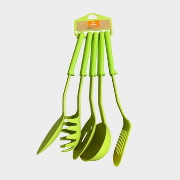 Green HI-GEAR 5 Piece Utensils Set