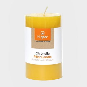 Orange HI-GEAR Citronella Pillar Candle