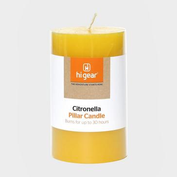 Yellow HI-GEAR Citronella Pillar Candle