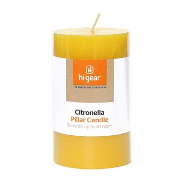 Yellow HI-GEAR Citronella Pillar Candle