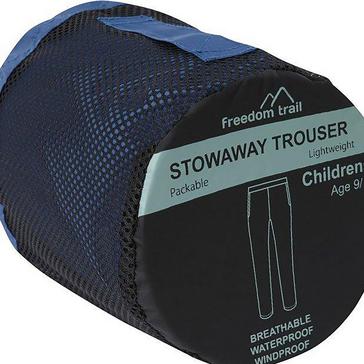 Blue FREEDOMTRAIL Kids' Stowaway Waterproof Trouser