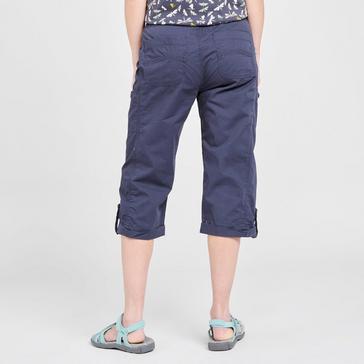 Navy Weird Fish Women's Salena ¾ Length Trousers