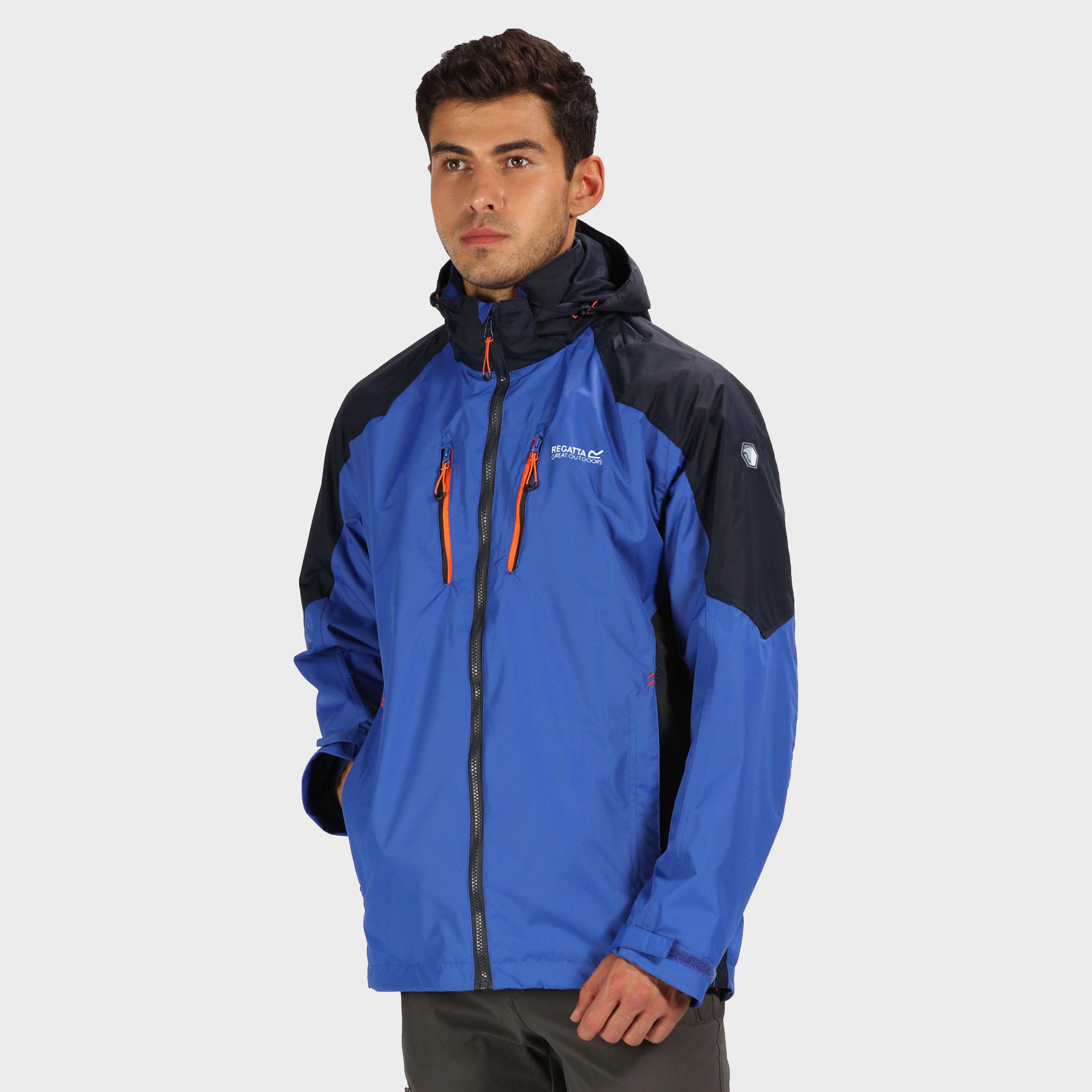 Regatta Regatta Mens Calerdale III Waterproof Jacket - Blue, Blue Regatta Regatta Mens Calerdale III Waterproof Jacket - Blue, Blue
