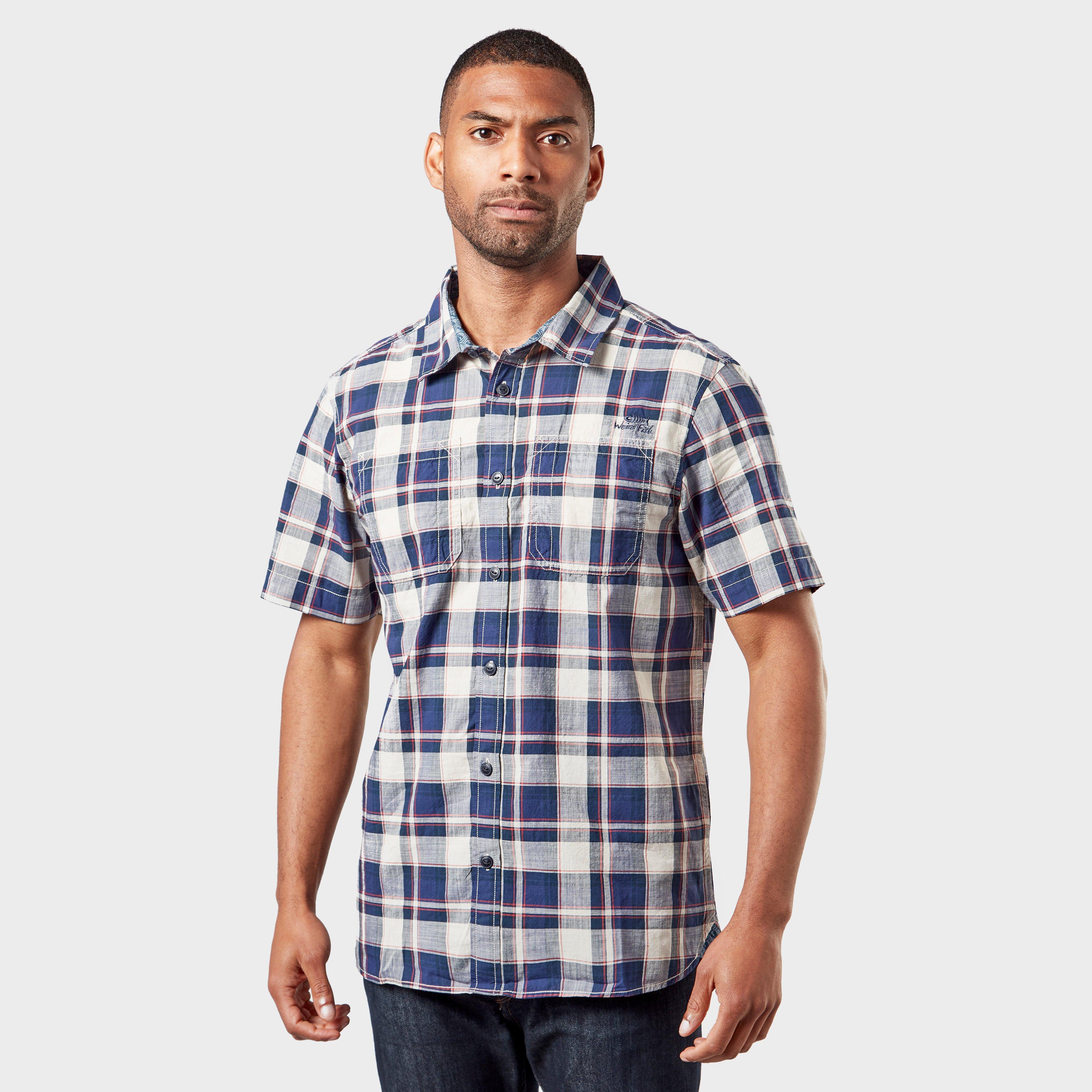 Weird Fish Weird Fish Mens Clane Slub Check Shirt - Navy, Navy Weird Fish Weird Fish Mens Clane Slub Check Shirt - Navy, Navy