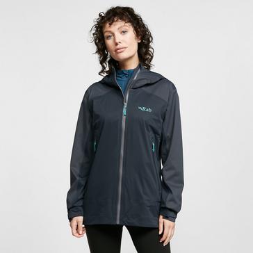 GREY Rab Women's Kinetic Alpine Waterproof Jacket