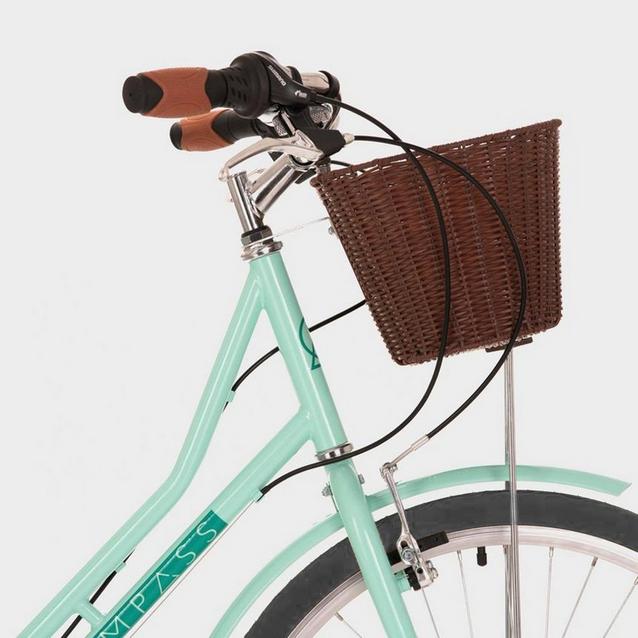 Mint green bicycle online with basket