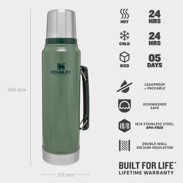 GREEN Stanley Classic Vacuum Bottle 1.0L