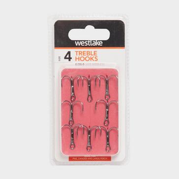 BLACK Westlake Semi-Barbed Treble Hooks (Size 4)