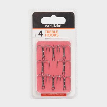 Pink Westlake Semi-Barbed Treble Hooks (Size 4)