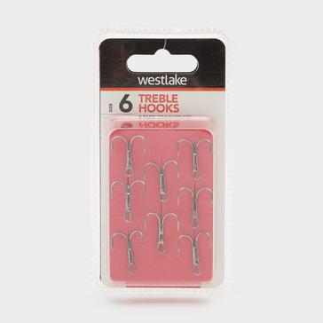 Red Westlake Semi-Barbed Treble Hooks (Size 6)