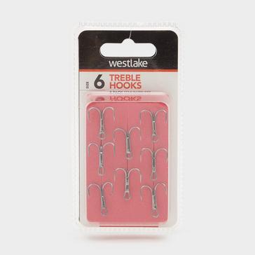 RED Westlake Semi-Barbed Treble Hooks (Size 6)