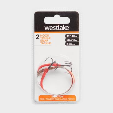 ORANGE Westlake 2 Hook Treble Snap Tackle (Size 4)