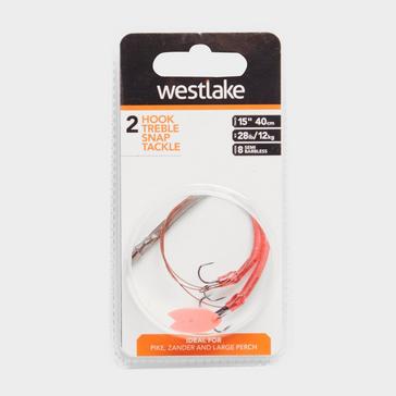 ORANGE Westlake 2 Hook Treble Steel Trace (Size 8)