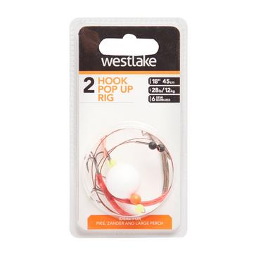 WHITE Westlake 2 Hook Pop Up Rig (Size 6)