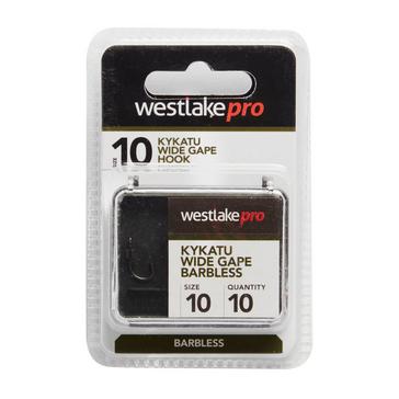 Black Westlake Kykatu Wide Gape Barbless Size 10