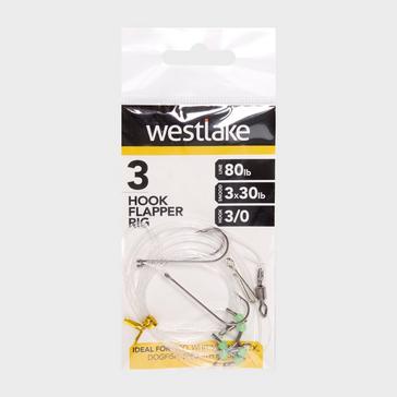 White Westlake 3 Hook Flapper Size 3/0