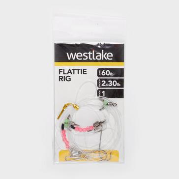 White/Blue Westlake 2 Hook Flattie Rig (Size 1)