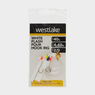 Black Westlake 4 Hook White Flash Rig 2/0