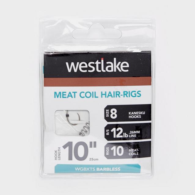 Silver Westlake Meat Coil Hair-Rigs (Size 8) image 1