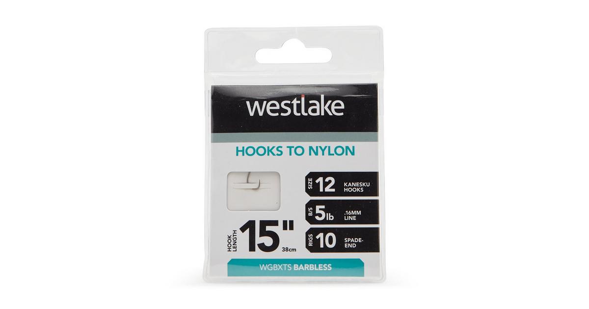 Westlake Barbless Hooks to Nylon (Size 12)