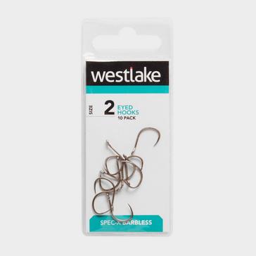 Silver Westlake Barbless Eyed Hooks (Size 2)
