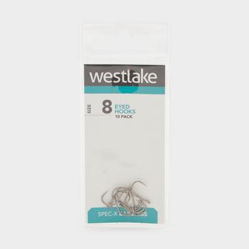 White Westlake Barbless Eyed Hooks (Size 8)