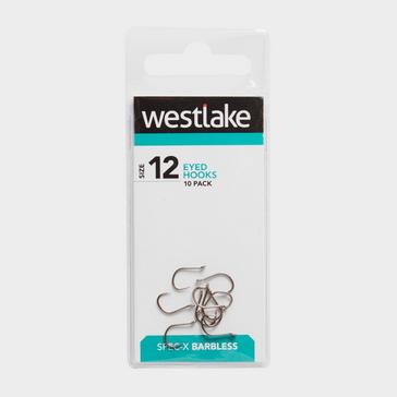 SILVER Westlake Barbless Eyed Hooks (Size 12)