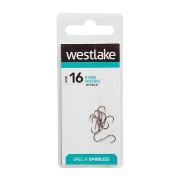 Silver Westlake Barbless Hooks Size 16