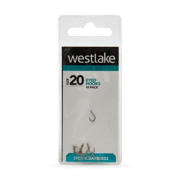 Silver Westlake Eyed Barbless Hooks Size 20