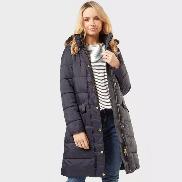 Hartwell longline padded cheap coat with detachable hood