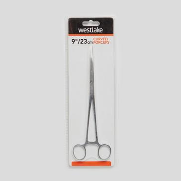 SILVER Westlake Curved Forceps (22cm)