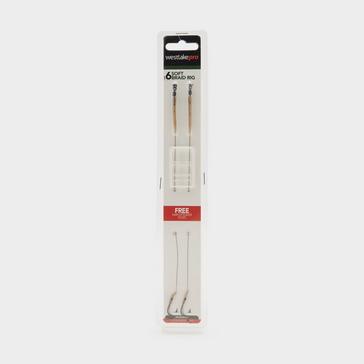 Silver Westlake Soft Braid Microbarbed Rig (Size 6)