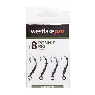 BLACK Westlake Microbarb Ronnie Rig Size 8 (4 Pack)