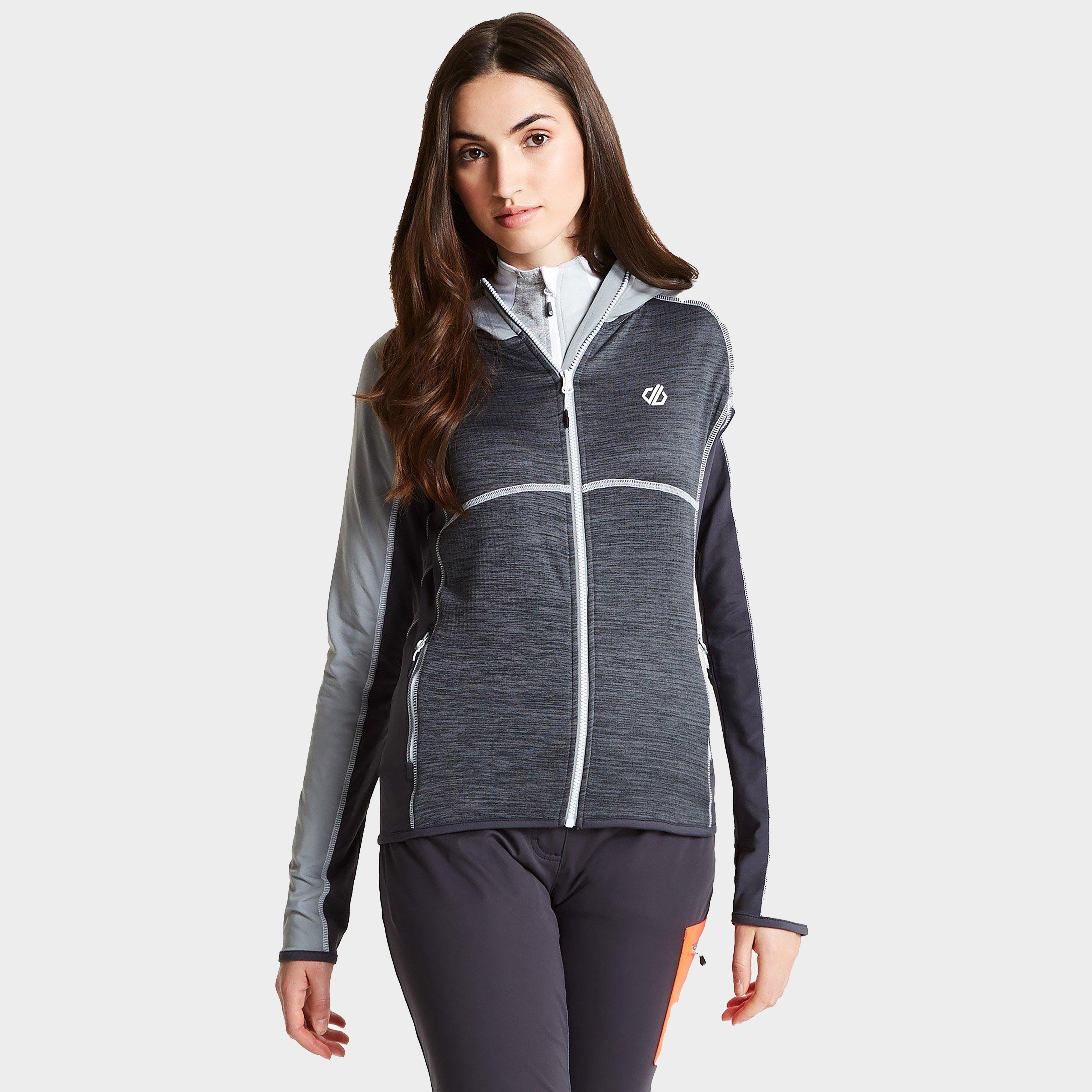Dare 2b Dare 2B Womens Courteous Hooded Core Stretch Ski Midlayer - Black/Grey, Black/Grey Dare 2b Dare 2B Womens Courteous Hooded Core Stretch Ski Midlayer - Black/Grey, Black/Grey