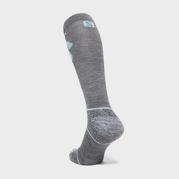Grey SALOMON SOCKS Women's Ice Ski Socks (2 Pack)
