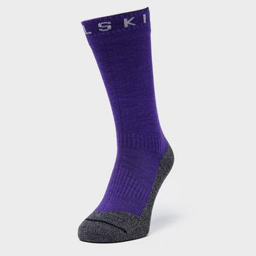 Purple Sealskinz Soft Touch Waterproof Mid Socks