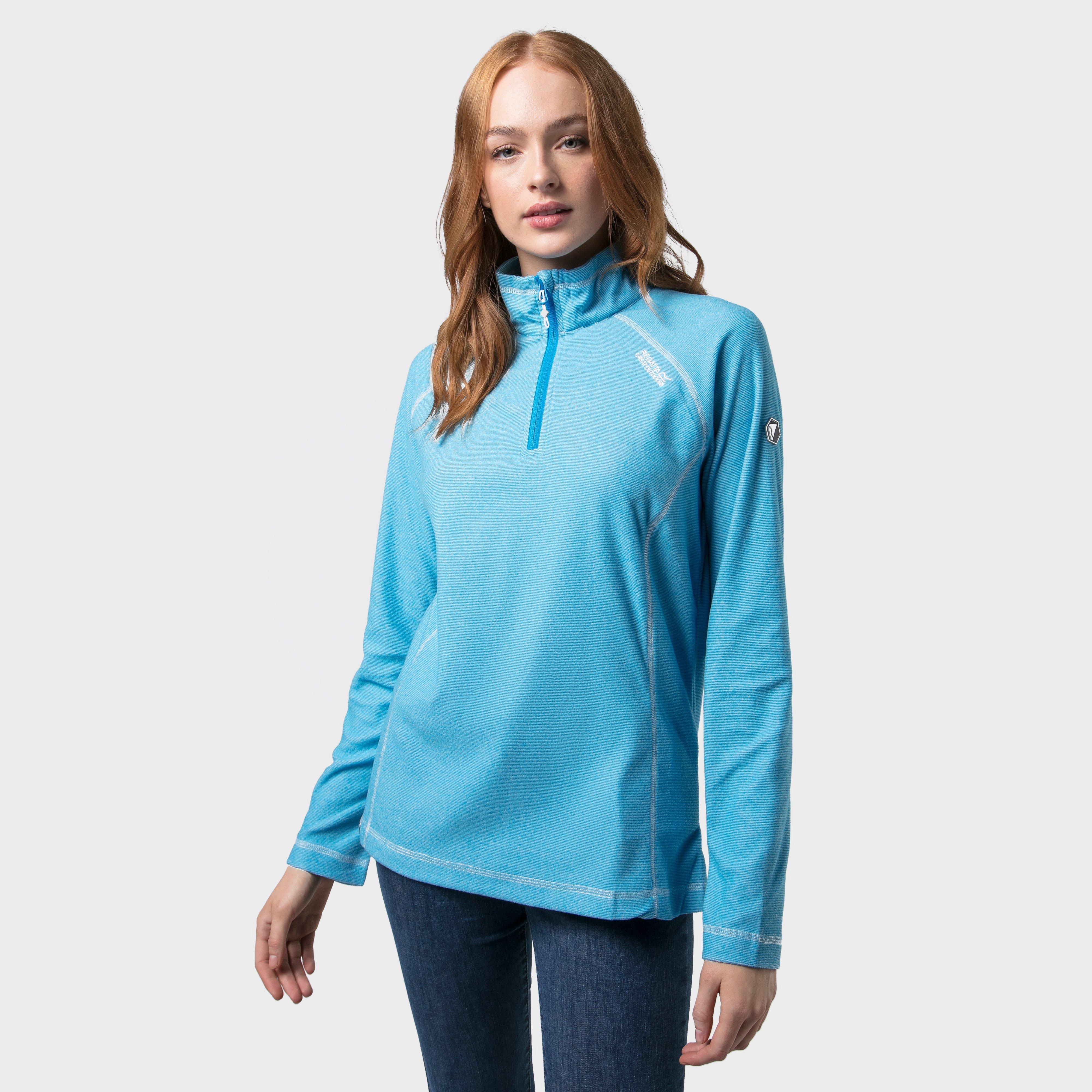 Regatta Regatta Womens Montes Lightweight Half-Zip Fleece, Turquoise Regatta Regatta Womens Montes Lightweight Half-Zip Fleece, Turquoise