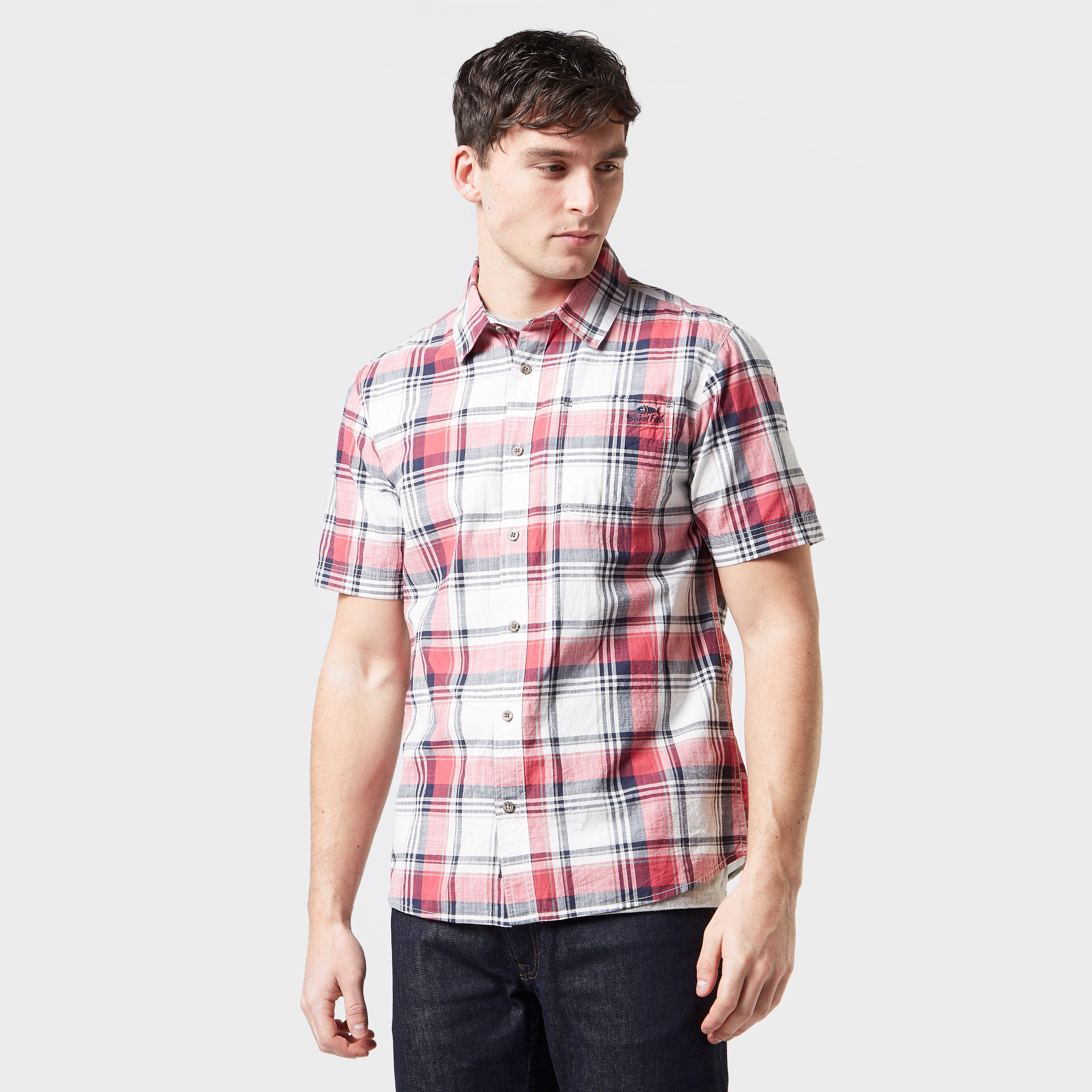 Weird Fish Weird Fish Mens Modbury Short Sleeve Chequered Shirt, Pink Weird Fish Weird Fish Mens Modbury Short Sleeve Chequered Shirt, Pink