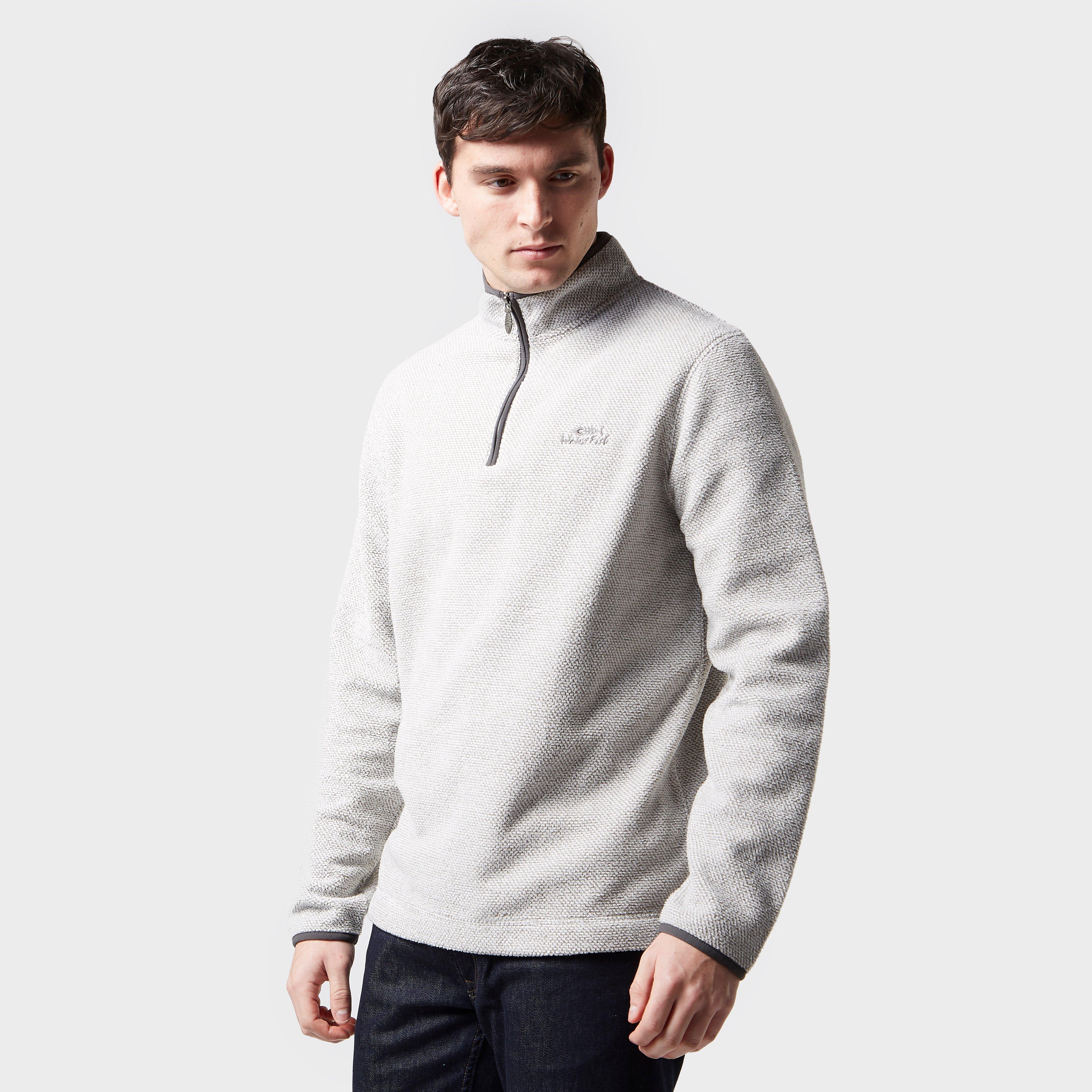 Weird Fish Weird Fish Mens Errill ¼ Zip Textured Fleece Sweatshirt, Cream Weird Fish Weird Fish Mens Errill ¼ Zip Textured Fleece Sweatshirt, Cream