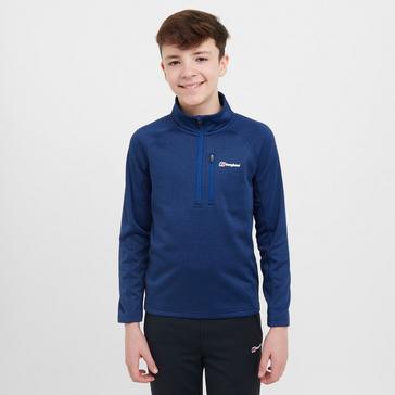 Navy Berghaus 1/4 Zip Grid Fleece Top Junior