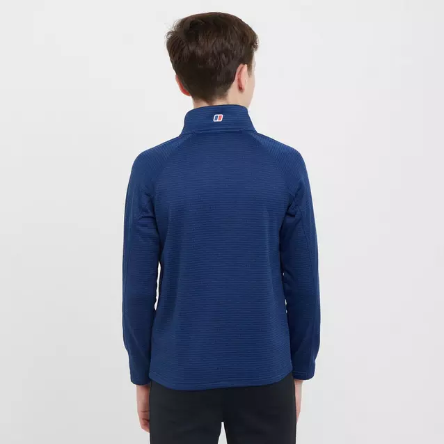 Berghaus 1 4 Zip Grid Fleece Top Junior Blacks