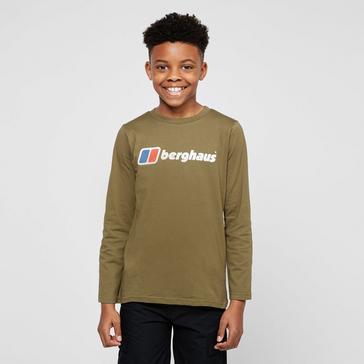 Green Berghaus Logo Long Sleeve T-Shirt Junior