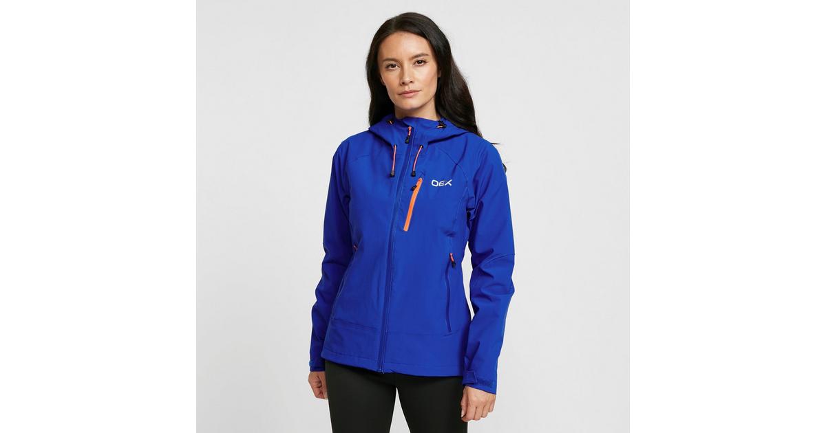 OEX Fortitude Waterproof Jacket with an Adjustable Hood and Stretch Fabric,  Womens Raincoat, Womens Hiking & Outdoor Recreation Clothing (Blue, 6) :  : Fashion