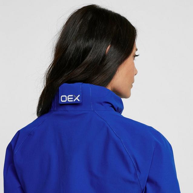 OEX Fortitude Waterproof Jacket with an Adjustable Hood and Stretch Fabric,  Womens Raincoat, Womens Hiking & Outdoor Recreation Clothing (Blue, 6) :  : Fashion