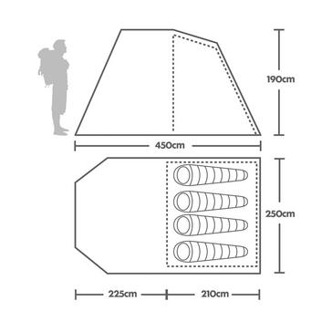 Grey Eurohike Genus 400 Air Tent