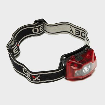 Red Gema Rechargeable Head Torch (3W + 2 LED)